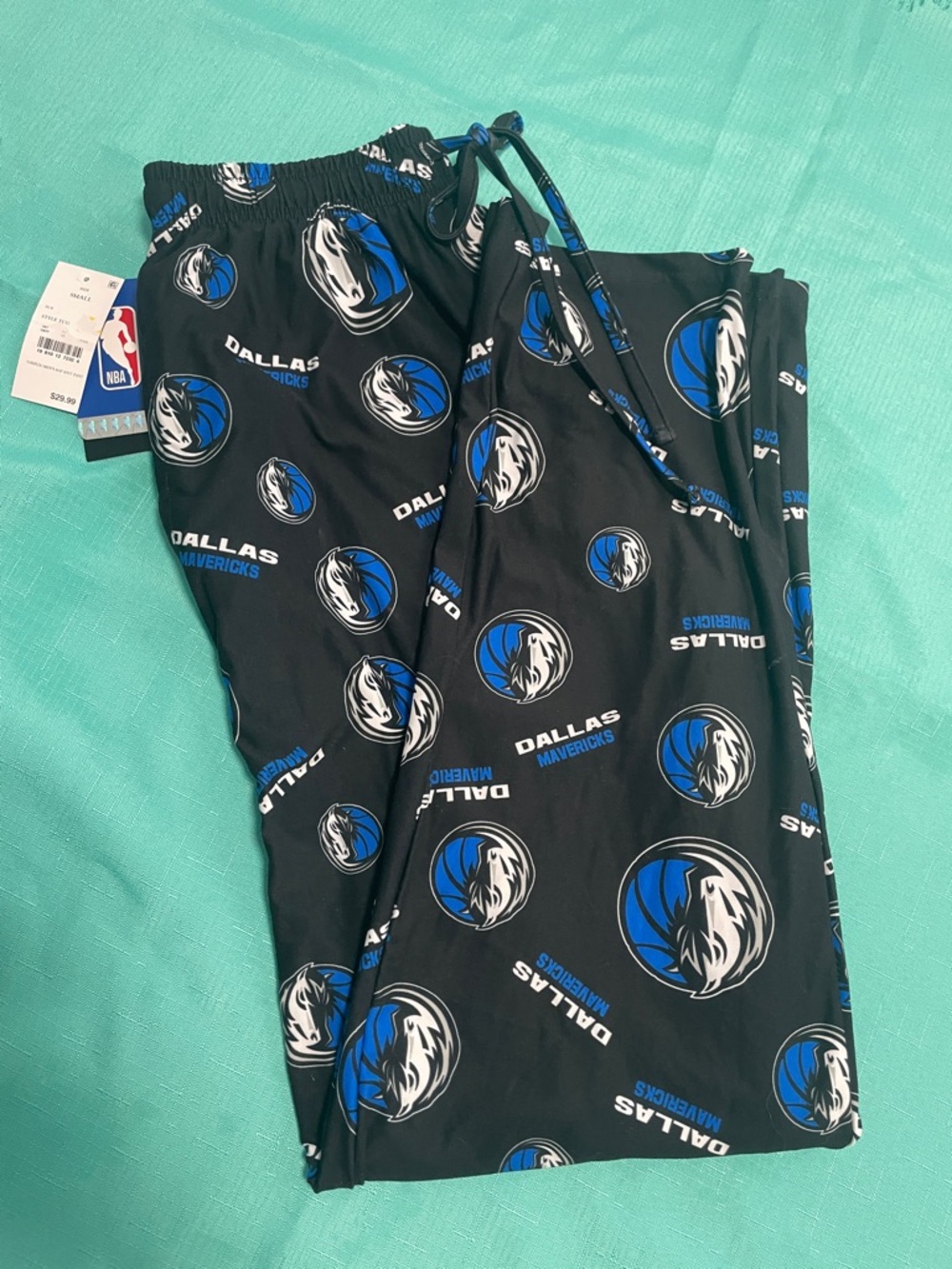 NBA Dallas Mavericks Black & Blue Logo Joggers